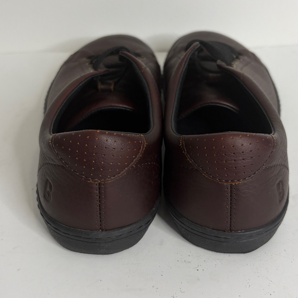 Men's Brown Leather Sneakers - Classic Casual Comfort - Picture 4 of 15